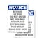 Signmission Beware Of Dog Do Not Enter My OSHA Notice Sign, Plastic, 10in W x 14in L, 2PK OS-2PACK-NS-P-1014-V-10342 - alternate 1